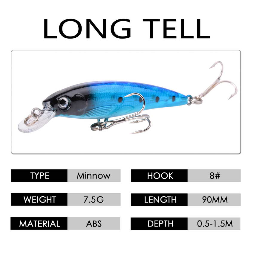 1 шт. Лазерный воблер-минноу д – обзор и цена Fishing Equipment Japan